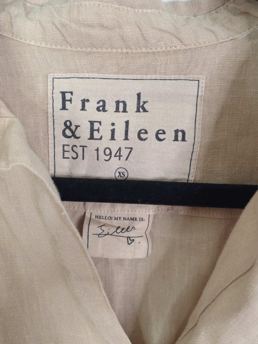 Frank & Eileen Tuscany Getaway Set Biscuit Tan Eileen Shirt Maisie Pant Size XS - Picture 4 of 10